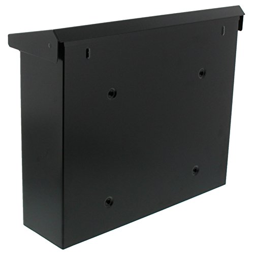 Burg-Wächter Briefkasten mit Öffnungsstopp, A4 Einwurf-Format, EU Norm EN 13724, Verzinkter Stahl, Amsterdam 867 S, Schwarz