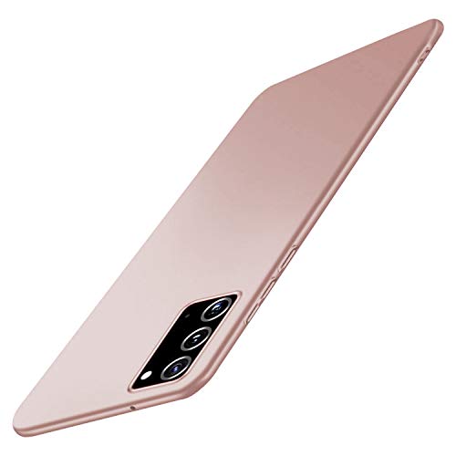 N/T Coque pour Samsung Galaxy Note 20, Ultra Fine Slim Matte Case, Housse Etui de Protection Bumper en PC Dur Finition pour Samsung Galaxy Note 20 6.7 Pouce Or Rose