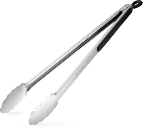 Grill Tongs, 17 Inch Extra Long BBQ Tongs, Premium Stainless...