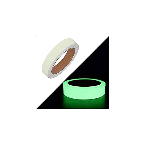 Image of Vibha Radium Tape Night Glow In Dark Tape 12Mm (0.5 Inch) Width. Pack Of 01 (10 Meter), Green