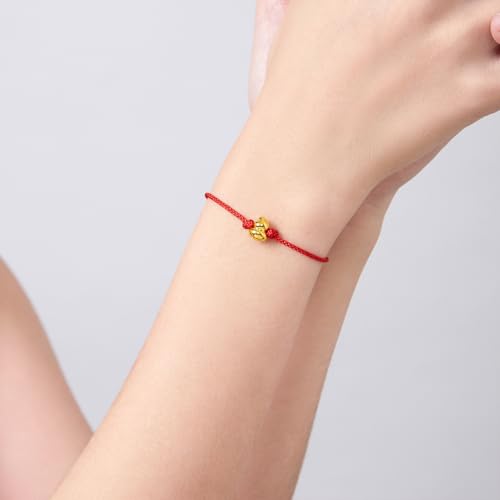 24K Gold Bracelet Red Charm Bracelets Protection Jewelry Gourd Chain Adjustable Bangle Good Luck Beads Lucky Charms Feng Shui Braided Rope Dainty Wulu Cord Stackable Blessing Gift for Women Men4