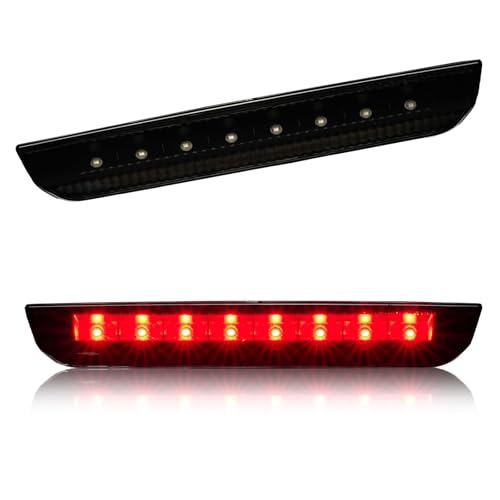 Image of Third 3rd Brake Light LED for 2014-2019 Nissan Rogue, High Mount Rear Brake Lights Assembly for 14-19 Nissan Rogue, Waterproof Center Cab Lamp Stop Light (Black)