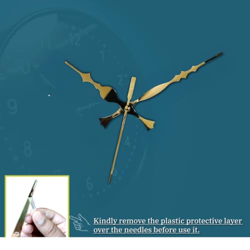 Image of Glossy Gold Metal Clock Hands Replacement Set - Modern Metallic Golden Needles for DIY Wall Clock Making, Resin Art & Crafts (Set of 1) (Citizen Gold)