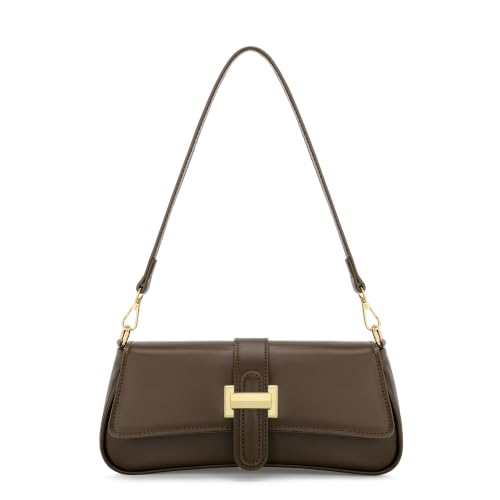Image of KKXIU Shoulder Bag for Women Small Hobo Handbag Mini Retro Clutch Purses | Trendy Classic Underarm Crossbody Bag with Zipper Closure, Vegan Leather, Removable Strap