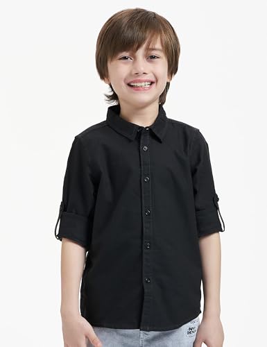 Image of Amazon Brand - Symbol Boy's Regular fit Shirt (Black + Olive 2 Years-3 Years)