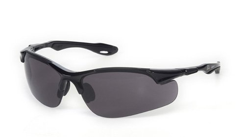 Liberty Glove & Safety AMZ1766G ProVizGard Brea Protective Eyewear, Gray Lens, Black Frame (Case of 6 Pairs)