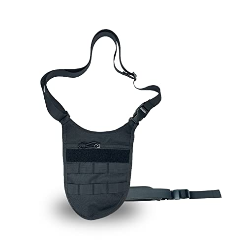 Orlkie Canvas Pouch.tactical Shoulder Bag.underarm Bag.men Hidden Waist. Outdoor Travel Wallet Phone Key Anti Theft Bag. Adjustable Waist Hunting Maintenance Tools Organizer（Black） #TOP26