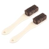 Spazzola per la pulizia, setole in nylon, strumento manuale per saldatura, pasta fluente, pulizia interna dell'auto, tetto, pelle e tappetino, confezione da 2 (25 mm marrone)