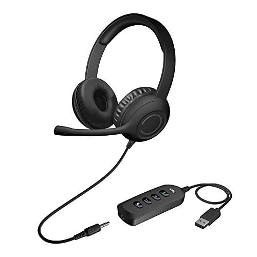 Cyber Acoustics Stereo Headset – Usb Or 3.5Mm Headset, Enhanced Earcup And Headband, Usb Control Module, Noise Cancelling Mic & Adjustable Mic Boom (Ac-5812-Parent) (80 Pack) #TOP4