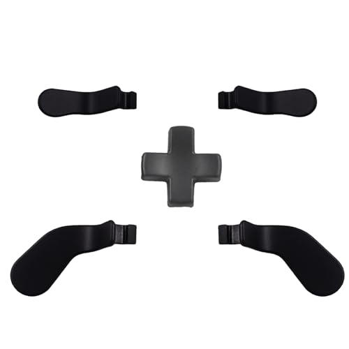 Image of 5Pcs Elite 2 Metal Paddles for Xbox Elite Series 2 Controller, Elite Series 2 Core Controller Parts, D-pad Paddles Replacement for Xbox Elite Series 2 /2 Core Controller Includes 4 Paddles,1 D pads(Black)