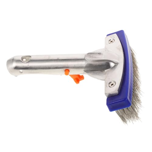 PRETYZOOM Aluminum Edge Wire Brush for Above Ground Pool Cleaning Stainless Steel Pool Brush Head