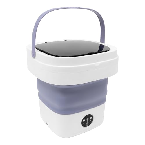 Tragbare Waschmaschine, Faltbare Mini-Waschmaschine, 12L Wasch maschine mit großer Kapazität für Wohnungen, Wohnheime, Wohnmobile, Hotels, Lila