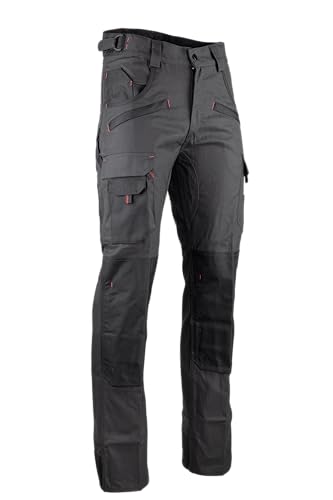 LMA pantalon de travail argile bicolore gris/noir avec poche genouillère