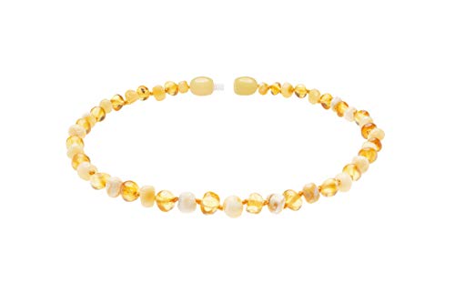 Image of Genuine Amber Necklace From Baltic Sea made with Polished Honey and Polished Milky 19.7 Inches (Adult)