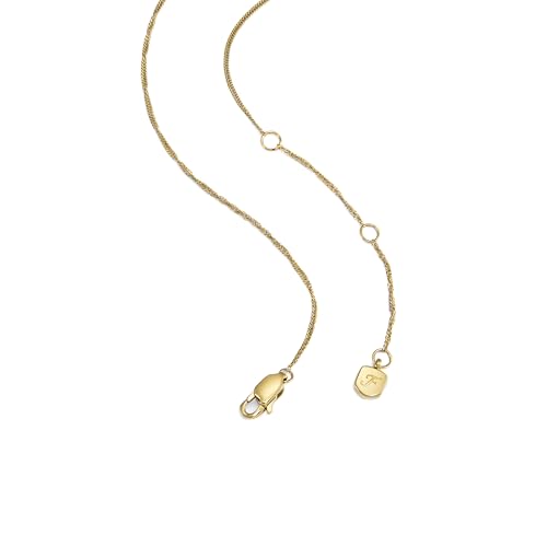 Image of Fossil Women's Gold-Tone Stainless Steel Pendant Chain Necklace for Women