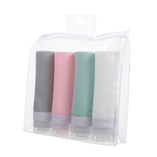 BESTYASH 1Juego Botellas de Silicona para Viaje Dispensadores de Loción Multiusos Herméticas y Reutilizables para Cosméticos y Champú