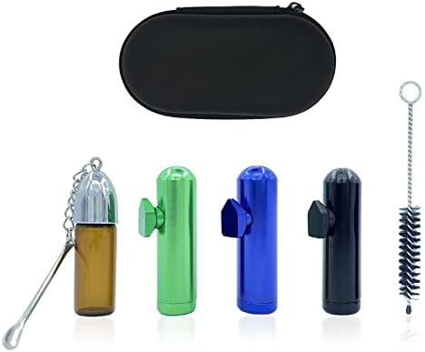 4 Pack Portable Mini Powder Spice Bottle,Metal Leak-proof Bottle (2nd Generation Upgrade Version) Travel Storage Spice Aluminum Via.