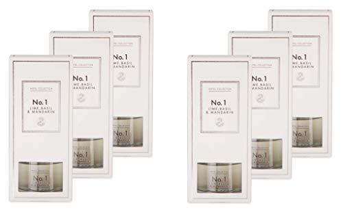 Image of Aldi No 1 Lime Basil & Mandarin Luxury Reed Diffuser Sets ~ 6 x 100ml Pack