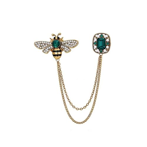 Image of women's chain brooch tassel chain rhinestone zircon brooch is suitable for women's metal chain clothing accessories, jewelry, gifts, and various holiday accessories