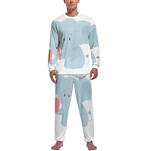 Pyjama homme manche longue Éléphant idéal pour cocooning et soirées détente à la maison