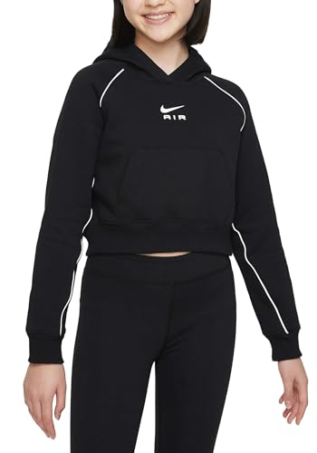 Sweat Nike court à capuche noir DQ8932 pour silhouette valorisée