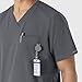 W123 Men's V-Neck Scrub Top Pewter
