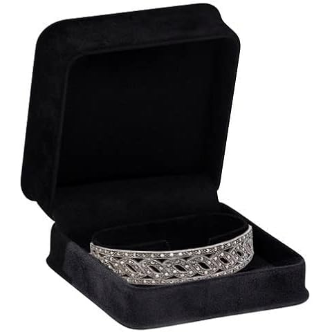 Allure Black Suede Bangle Presentation Box Cover