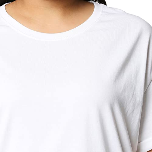 Image of Bewakoof Women Cotton Solid Loose Fit T-Shirt