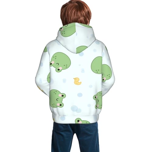 Kawaii Frogs Kid Hoodies Boys Sweatshirts Girls Pullover with Pocket4