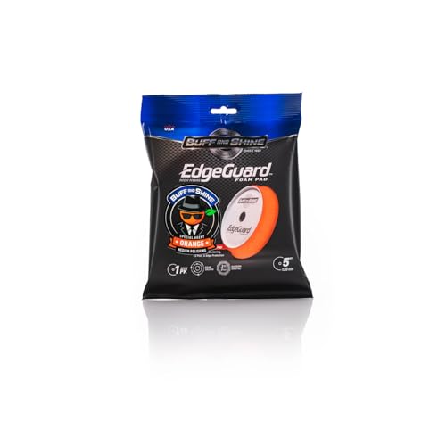 Image of Buff and Shine - EdgeGuard Foam Buffing Pads - Orange - 5 inch Cutting & Polishing Pad - Pack of 2