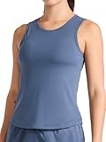 Reebok Women’s Mastermind Medium Impact Bra Tank, Standard Fit, Lightweight Stretch Poly Performance Interlock Fabric, Vector Shadow, Large