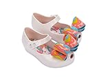 mini melissa Ultragirl Wonderland Ballerina for Kids, White/Pink, 12
