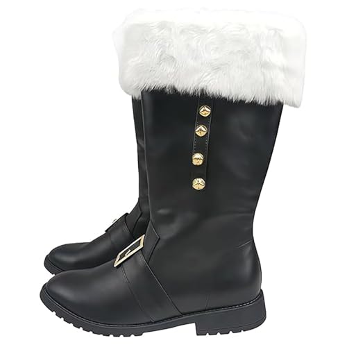 Bottes d'hiver homme imperméables et larges mollets pour costume de Noël