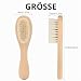 Aolso Baby-Haarbürste mit Holzgriff, Babyhaarbürste extra weich, Neugeborene mit weichen Ziegenhaaren Baby Haarbürste, Baby Pflegeset für Mädchen, Jungen und Babys