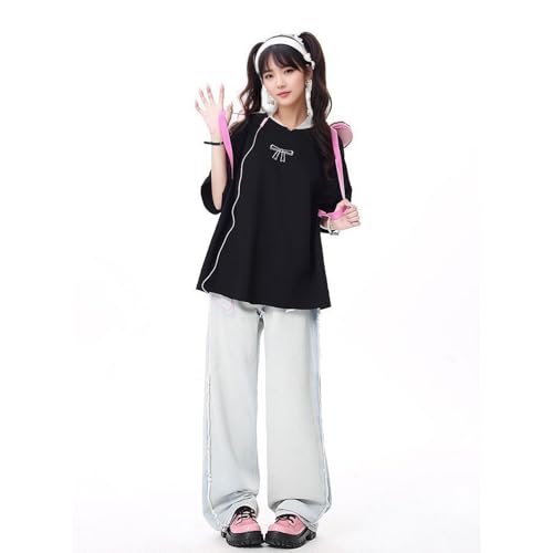 Y2K Kawaii Oversized Gyaru T-Shirt Girls Harajuku Aesthetic Tees Women Cute Pink Shirts Plus Size Cosplay Party2