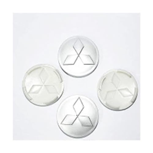 Bouchon Centre de Roue 60mm Mitsubishi : Lot de 4 Cache-Moyeu Enjoliveurs pour Rénovation Jantes
