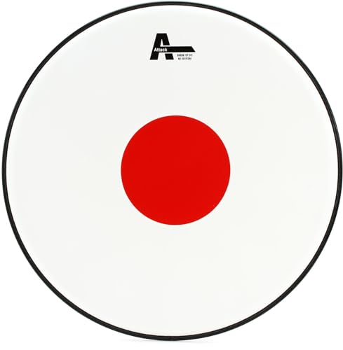 Attack Drumheads The Baron Snare Drum Head With Red Power Dot 14