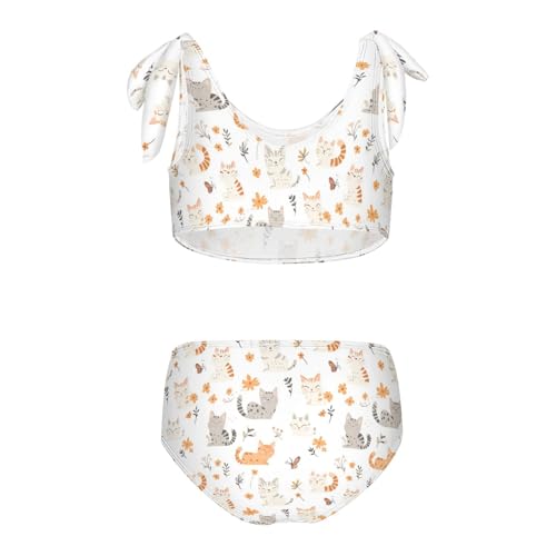 Swimsuit for Girls Cute 2 Piecing Kids Bathing Suits with Adjustable Strap2