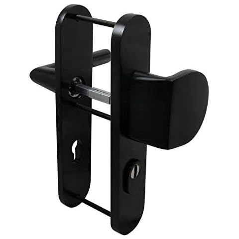 Häusler Onlinehandel GmbH Wohnungstür ES2 Schutzbeschlag Heros Schwarz WE-72 Knauf ZA Türklinke Türdrücker Cover