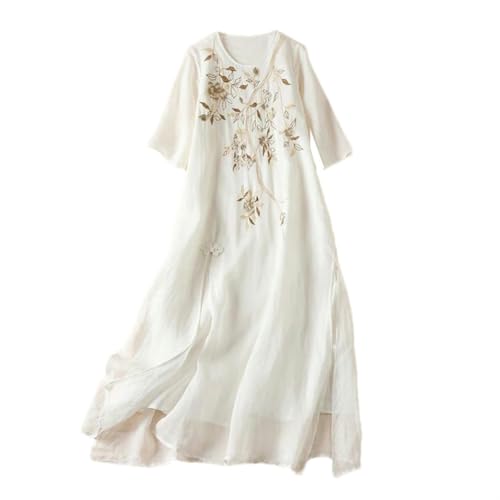 Robe d'été chinoise fleurie pour vos balades ensoleillées et terrasses