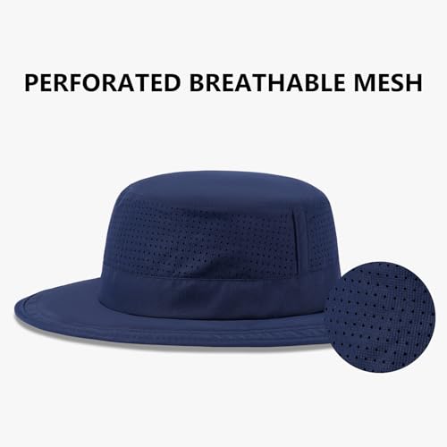 Image of UPF 50+ Bucket Sun Hat with Laser Perforated Mesh Cooling Adjustable Breathable Lightweight for Outdoor Men Women