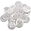 Sixstore Bottoni rotondi a cupola da 10 mm 50 pezzi con perle