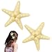 OBTANIM Starfish Hair Clip Resin Sea Star Hair Pins Pretty Beach Hairpin Hair Barrettes Accessories for Women and Girls, 2 Pcs
