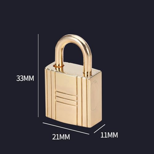 Image of heyous 8PCS 33x21x11mm Yellow Mini Key Stripe Metal Zipper Bag Case Hardware Decorative Padlocks Keychain Accessories for Travel Lock Jewellery Box Lock Briefcase Lock Cupboard Lock