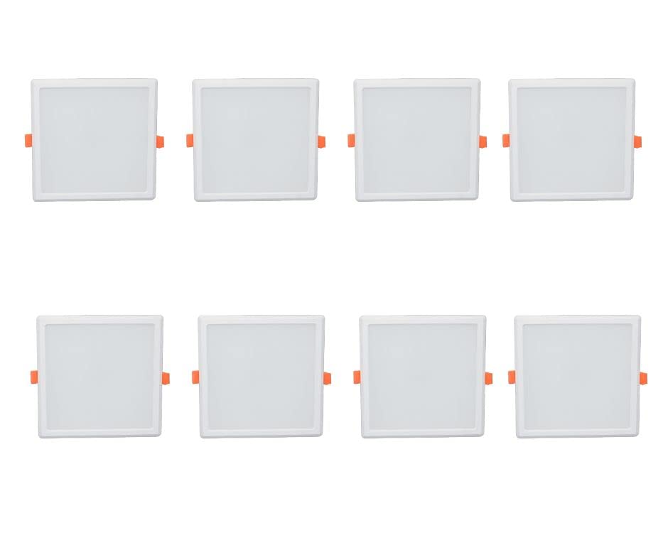 swift lite led light pack of – 8, 12 watts – square panel light - nw (p8 - nw - 12w spl)