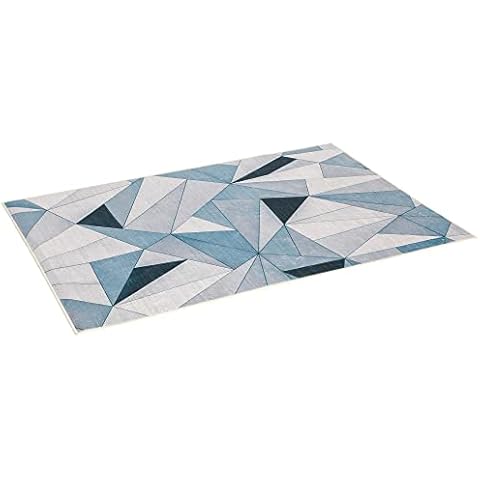 HOMCOM Alfombra de Salón Moderna Terciopelo Diamante 170x120 cm Cover