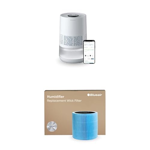 BLUEAIR Premium Smart Humidifier Bundle: 3.5L Dishwasher Safe Tank for Large Room + H35i Wick Filter, Genuine Replacement Filter With Life up to 6 Months