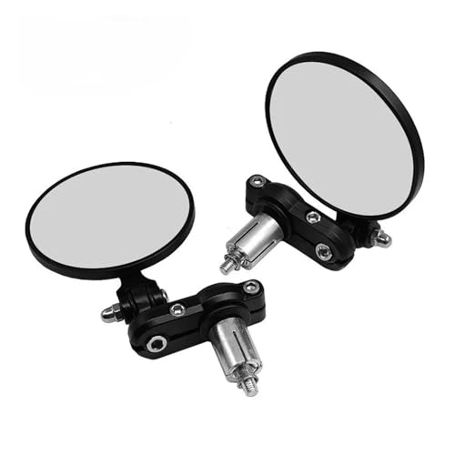 Espejo moto lateral universal plegable de 22mm juego de retrovisores negro blanco 5