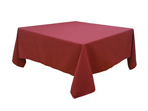 HIGHFLY Linen Square Tablecloth 52 X 52 Inch Waterproof Wine Tablecloth for Home Kitchen Dining Room