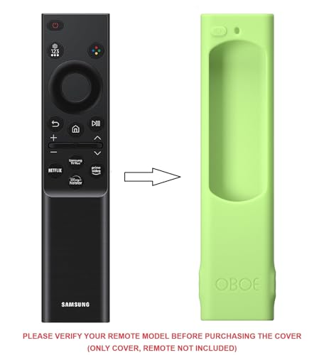 Image of OBOE Silicone TV Remote Cover for Samsung Tv Remote BN59-01311, Glow in Dark Green